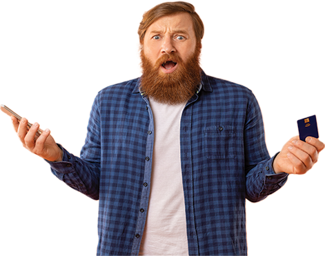 shocked looking man
